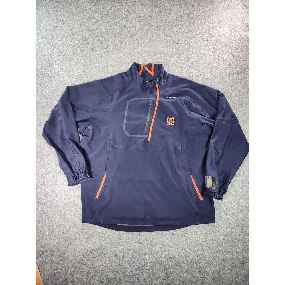 Zero Restriction Men XL Blue Long‎ Sleeve Halt Gore tex Pullover  1/4 Zip #R103